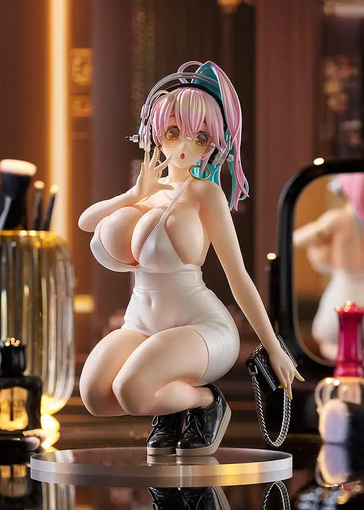 Super Sonico Pop Up Parade PVC Statue Super Sonico: 15th Mini Dress Ver. L Size 20 cm